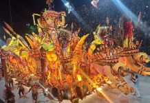 Terceira alegoria da Viradouro representou as guerreiras Mino