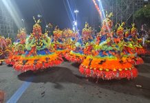 Ala de baianas da Viradouro representou as ‘Sacerdotisas da serpente divina’