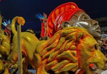 Leão de Nova Iguaçu desfila com canto forte, mas buraco no fim compromete apresentação