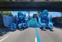 Império da Tijuca 2024: alegorias na área de concentração do Sambódromo