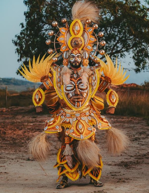 Beija-Flor de Nilópolis apresenta uma fantasia para o Carnaval 2025