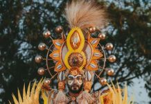 Beija-Flor de Nilópolis apresenta uma fantasia para o Carnaval 2025