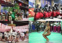 Escolas exibem espetáculos de suas comissões de frente e sambas rendem no primeiro dia de desfiles na Cidade do Samba