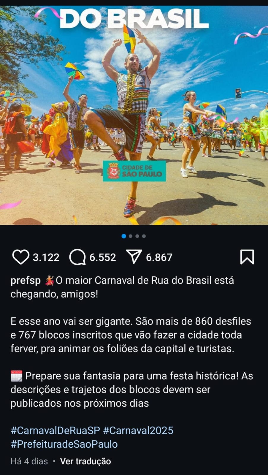 São Paulo afirma ter o ’maior carnaval de rua do Brasil’ e causa reação de cidades brasileiras