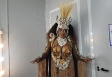 Força, Magia e Santa Maldita Euforia, Ala dos Passistas da Portela retrata a chegada da exuberância negra à romaria em desfile que homenageia Milton Nascimento