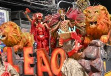 Com garra, Leão de Nova Iguaçu supera desafios e faz bom desfile na Intendente Magalhães