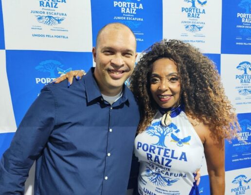 Escafura e Nilce Fran anunciam candidatura à presidência da Portela com discurso de união e resgate histórico 1 escafura portela 00