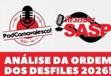 Debate: definição da ordem dos desfiles do Carnaval 2026 de São Paulo