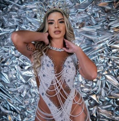 Inocentes de Belford Roxo anuncia nova rainha de bateria para o Carnaval 2026 1 rainha inocentes
