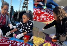Salgueiro participa da confecção de tapetes de sal para procissão de Corpus Christi no Centro do Rio