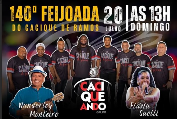 Wanderley Monteiro e Flávia Saolli na 140ª Feijoada do Cacique em homenagem a Bira Presidente 1 feijoadacacique