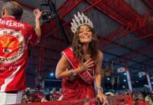 Juliana Paes emociona em sua volta como rainha da Viradouro no Carnaval 2026