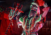 Mocidade Alegre mescla estilos, cores e materiais em fantasias para homenagear Léa Garcia