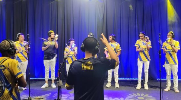 'Arrepiou logo de cara': Gravação do samba do Tuiuti para o Carnaval 2026 emociona integrantes da 'SuperSom' 1 tuiuti grava26 03