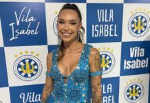 Ainê Coutinho estreia como musa da Vila Isabel em 2026 com apoio do marido Philippe Coutinho