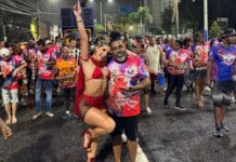 Sem tempo ruim! Carolane Silva dá show de samba no pé durante ensaio da Inocentes de Belford Roxo
