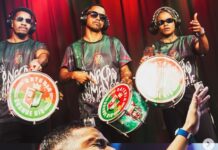 Integrantes da Grande Rio gravam samba para o Carnaval 2026 embalados na energia do Manguebeat