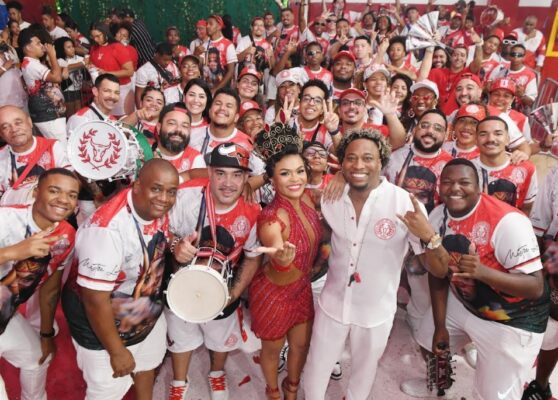 Em festa de aniversário da Unidos de Padre Miguel, presidente Lara Mara diz que escola vai brigar pelo título da Série Ouro 4 festaupm4