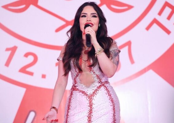 Em festa de aniversário da Unidos de Padre Miguel, presidente Lara Mara diz que escola vai brigar pelo título da Série Ouro 1 lara upm 1