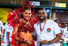 Grande Rio reafirma identidade musical, consistência rítmica e alta performance do casal no minidesfile