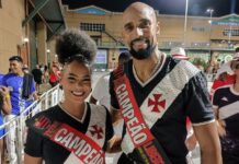 Rubro-negros por um dia vascaínos: Julinho e Rute vestem a Cruz de Malta para homenagear mestre Ciça
