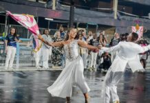 Comissão de frente inspirada em Oxóssi e sintonia do casal marcam ensaio técnico do Jacarezinho