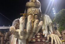 Império Serrano transforma escrevivência de Conceição Evaristo em navio de barro na Sapucaí