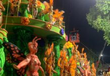 Abre-alas da Botafogo Samba Clube transforma a Sapucaí em um ‘Jardim que floresce no imaginário’