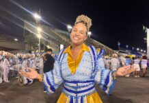 Laísa Lima conduz bateria do Arranco e marca presença feminina histórica na Sapucaí