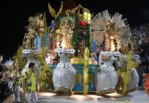 Visual futurista e bateria segura garantem brilho da Ilha, mas escola enfrenta obstáculos técnicos na evolução