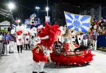 Criatividade marca desfile da Feitiço Carioca, mas falhas comprometem conjunto