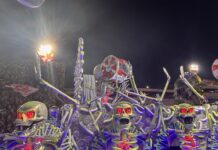 Viradouro traz carro dedicado ao ‘Bonde do Caveira’