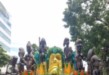 Paraíso do Tuiuti 2026: alegorias na área de concentração