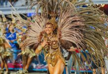 Rayane Dumont segue como rainha de bateria da União de Maricá para estreia no Grupo Especial