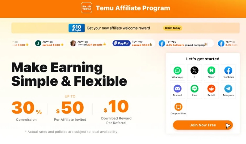 Quem Pode Participar do Programa de Afiliados da Temu? Grupos, Compartilhadores de Ofertas e Usuários de Fóruns 1 afiliados