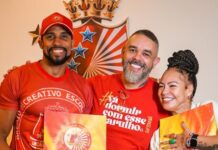 Julinho Nascimento e Rute Alves conhecem figurinos para estreia da União de Maricá no Grupo Especial
